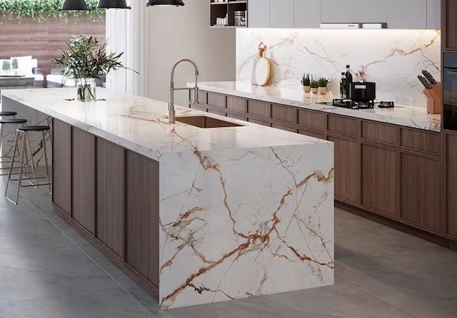 Imagen bancada de cocina Dekton Awake